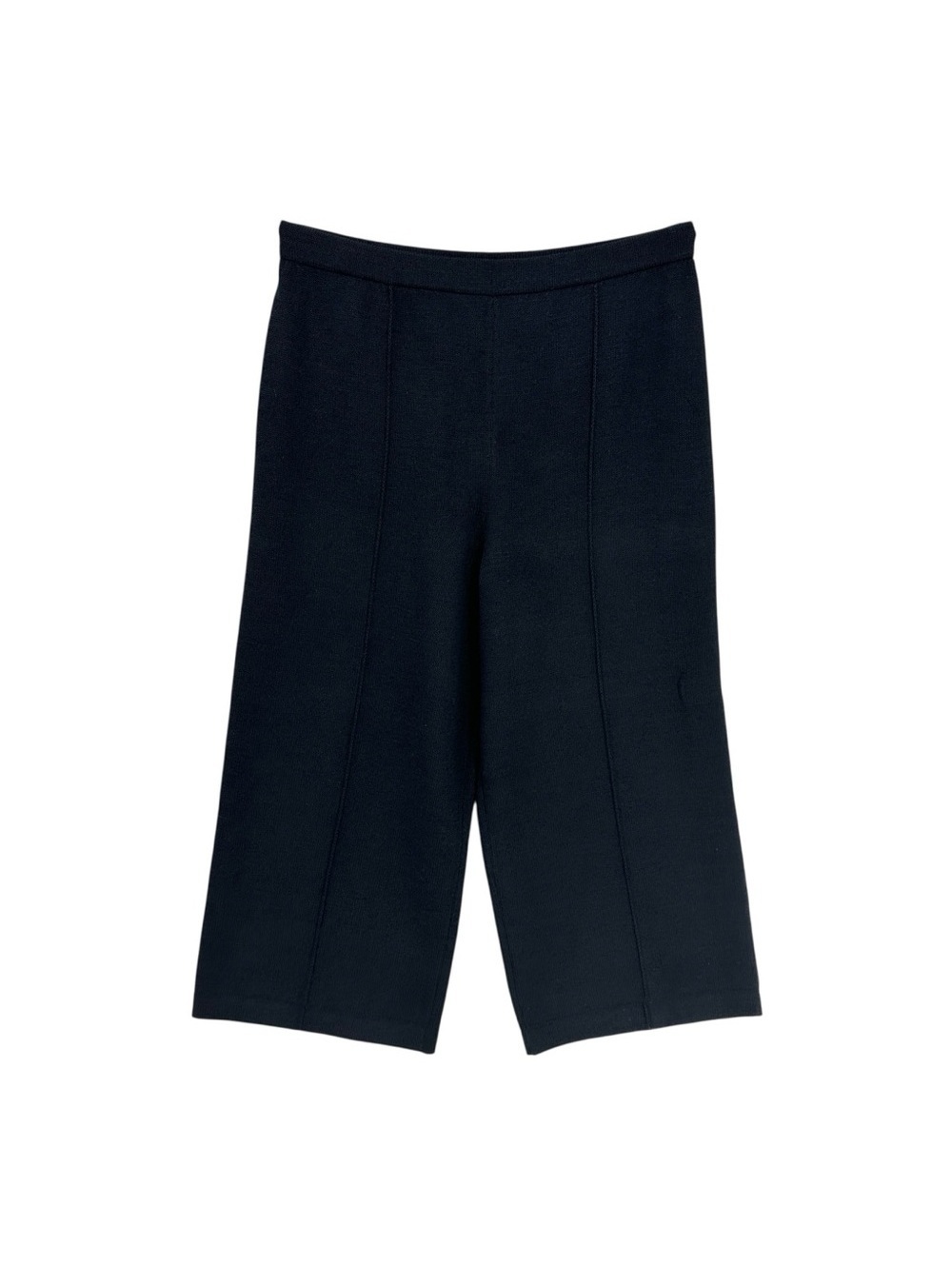 ST JOHN Santana Knit Pants Slacks Cropped Black